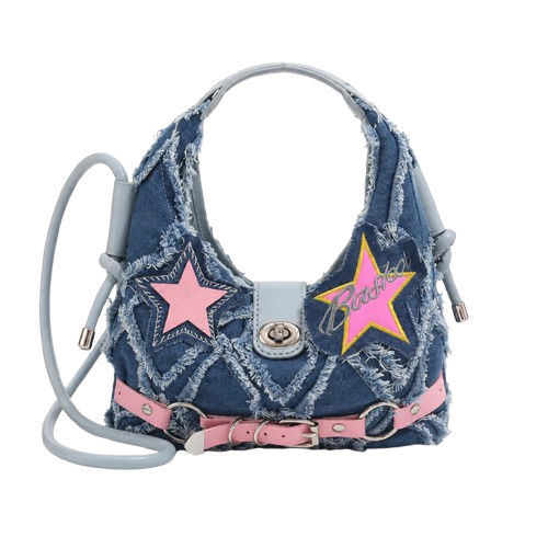 Denim Star Hobo Bag