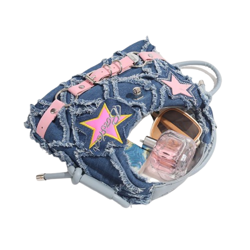 Denim Star Hobo Bag